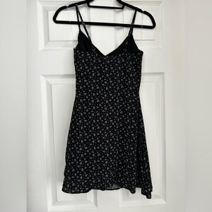 Polly Princess Jaye Mini Dress Black / Pink Floral Dress Size 0 NWT